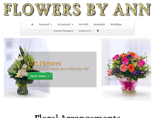 Tablet Screenshot of flowersbyann.ie